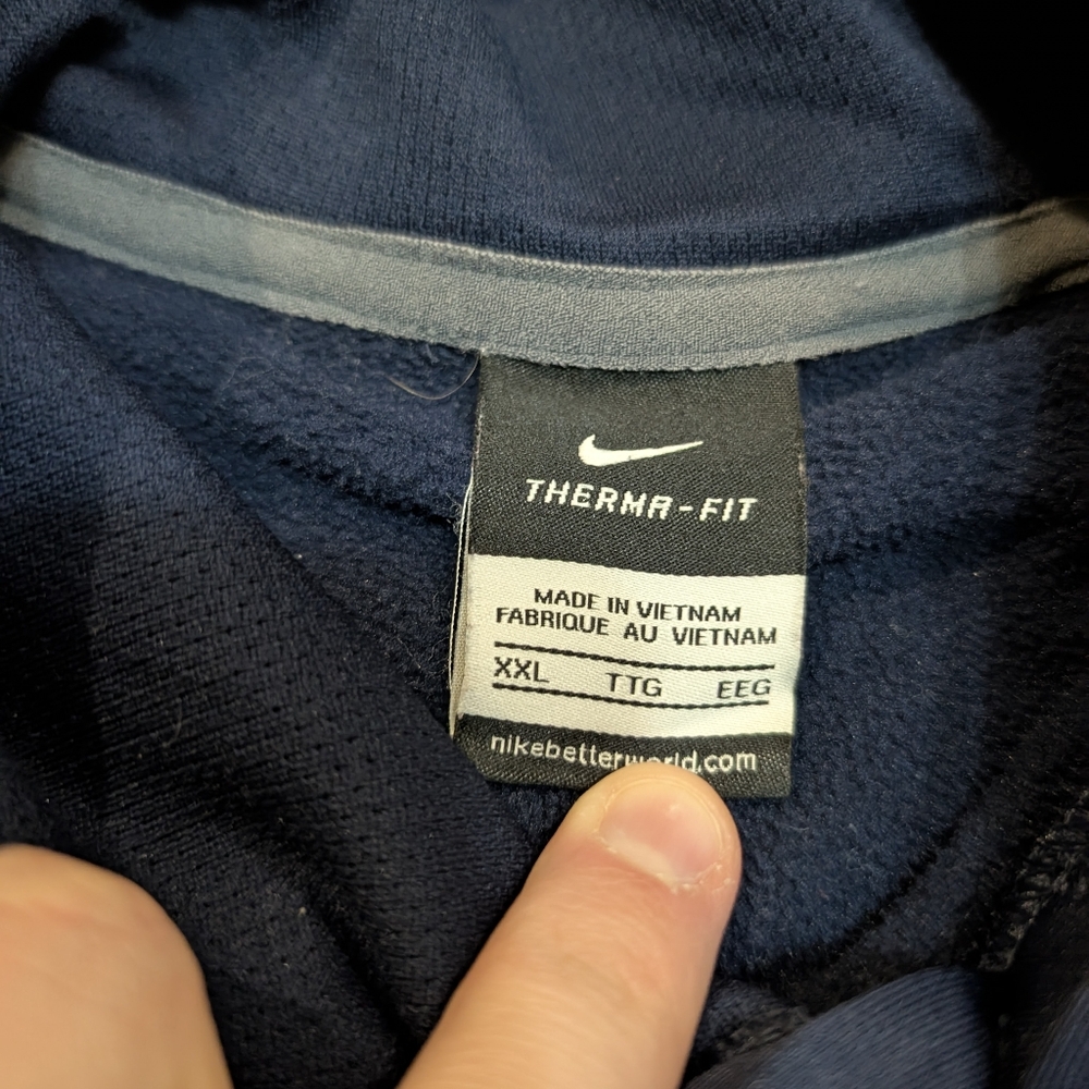 Nike Therma Fit Denver Broncos Navy Hoodie Men's XXL - Picture 5 of 9